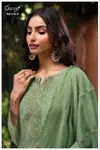Qyra 4119 By Ganga Bemberg Silk Jacquard Designer Salwar Suits Exporters In India